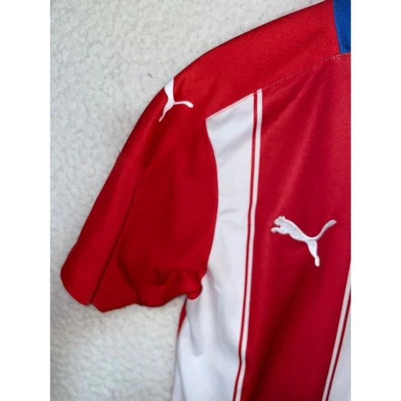 Puma Paraguay APF National Team Soccer Jersey Red White Striped Mens Small S - Picture 4 of 10
